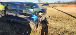 Van in accident