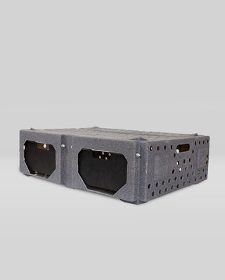Cackle Box™ - 9" Double Wide, a durable Live Bird Transport box designed for safe and comfortable transport of birds.