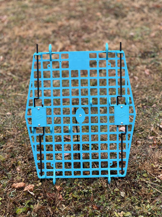 Door Replacement - Composite: Malibu composite kennel door with a sturdy grid pattern, perfect for pets' safe entry and exit.