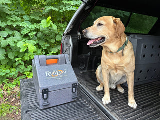 RuffLand Kennels ChowBox next to lab