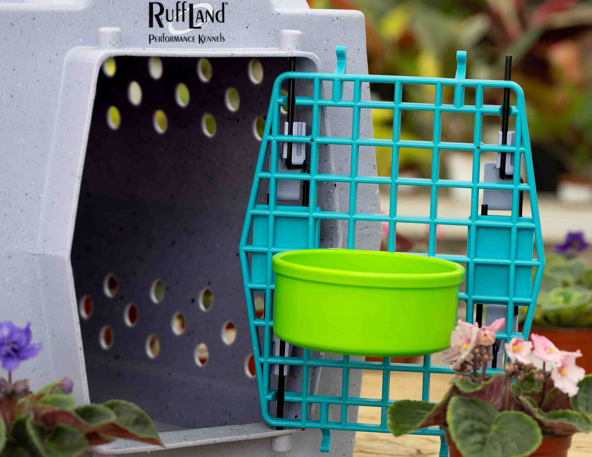 RuffLand Kennel Gear 20 oz Bowl System | Secure Latch-On Dog Crate Bowl ...
