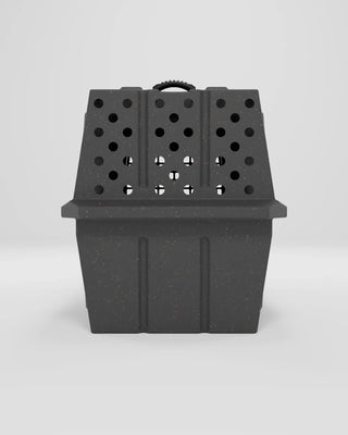 Alternate angle view of the Airline Kennel - 400 Series (LG) from RuffLand® Performance Kennels, emphasizing its spacious interior and sturdy build.
