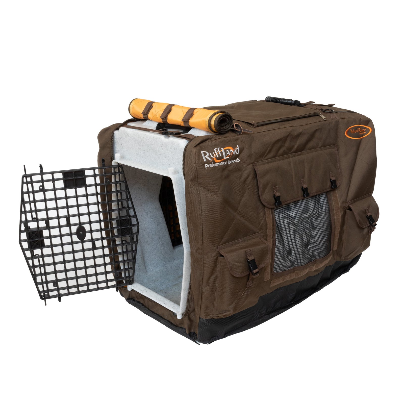 RuffLand Double Door Insulated Kennel Cover | Mud River All-Weather Dog ...